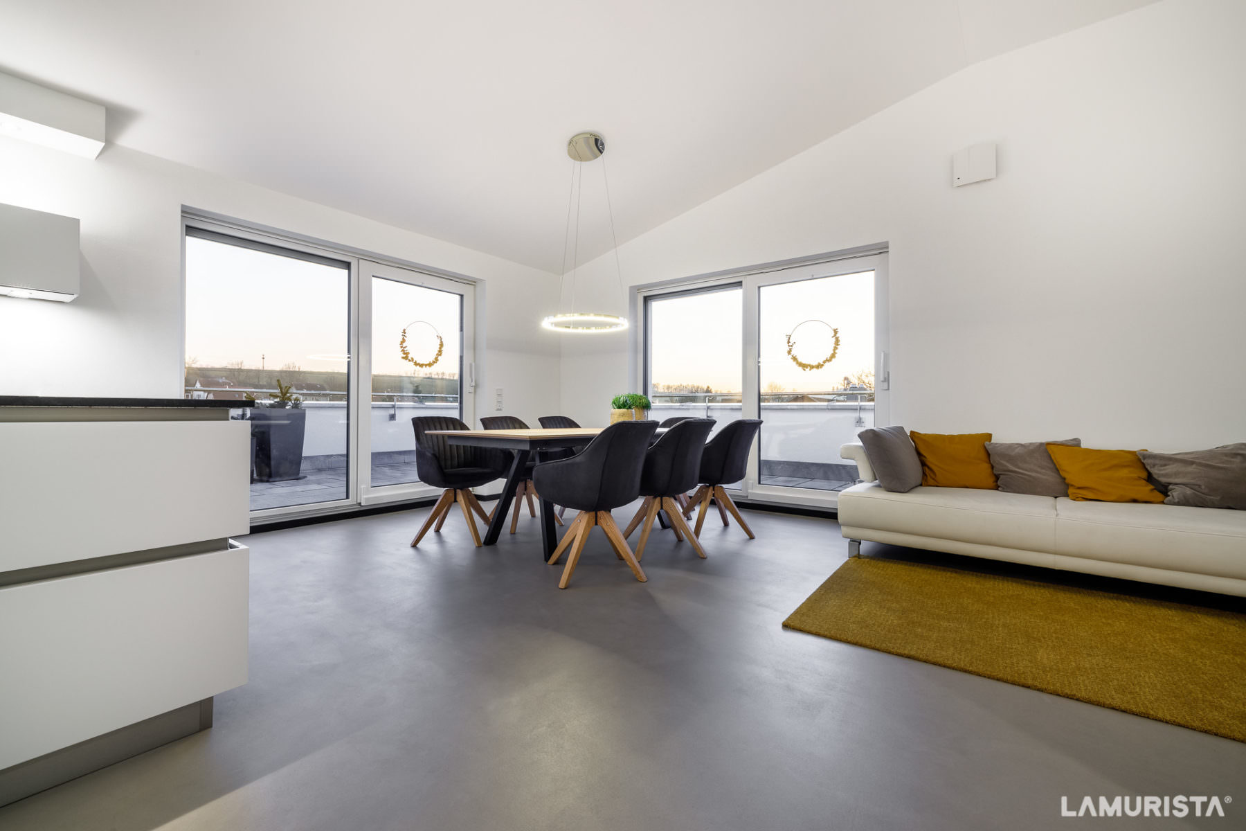 Großformatfliesen Wohnzimmer in Erlangen